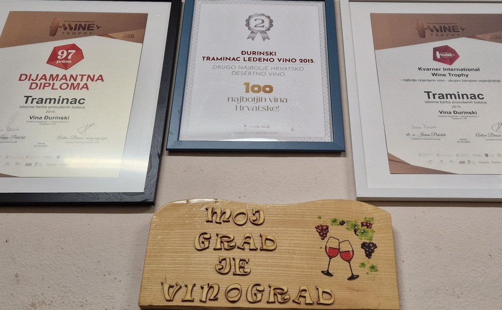 Maline i vino Stjepan Đurinski priznanja